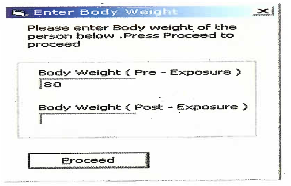 Body Weight dialog box