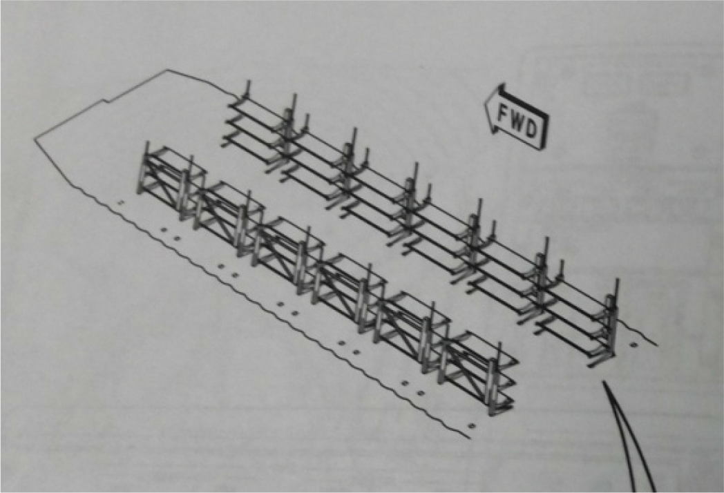 C-17 in configuration to carry 36 lying patients on 36 litters