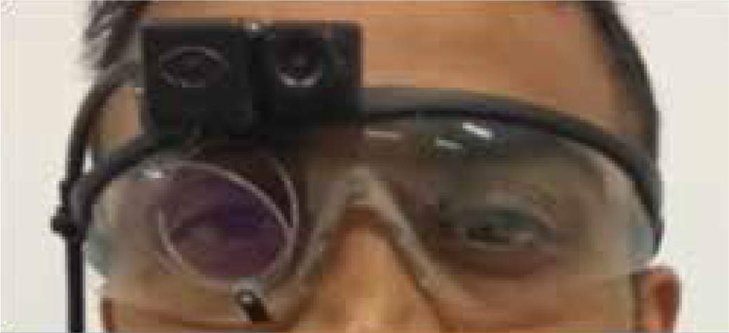 A subject wearing the ASL® mobile eye tracker